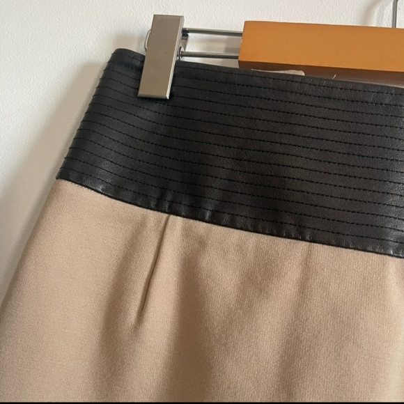 MACKAGE black skirt with genuine leather detail size 6 - Picture 9 of 14